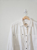 Aerie White Cotton Button Up (XS)
