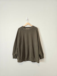 Aerie Olive Oversized Sweatshirt (L)