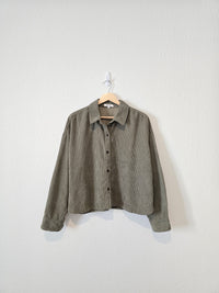 Madewell Green Cord Button Up (L)