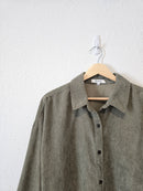 Madewell Green Cord Button Up (L)
