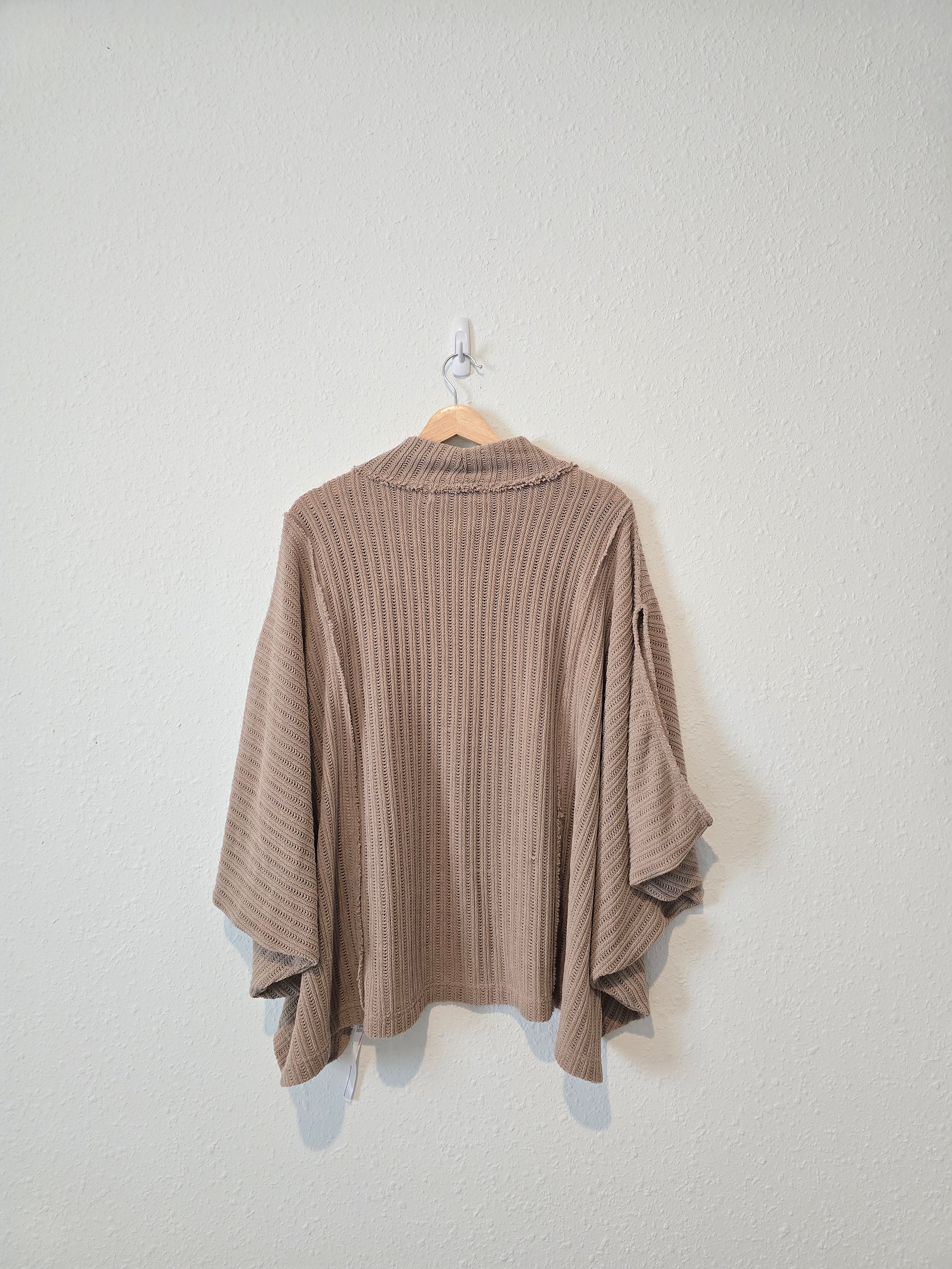 Free People Oversized Poncho Sweater (M)