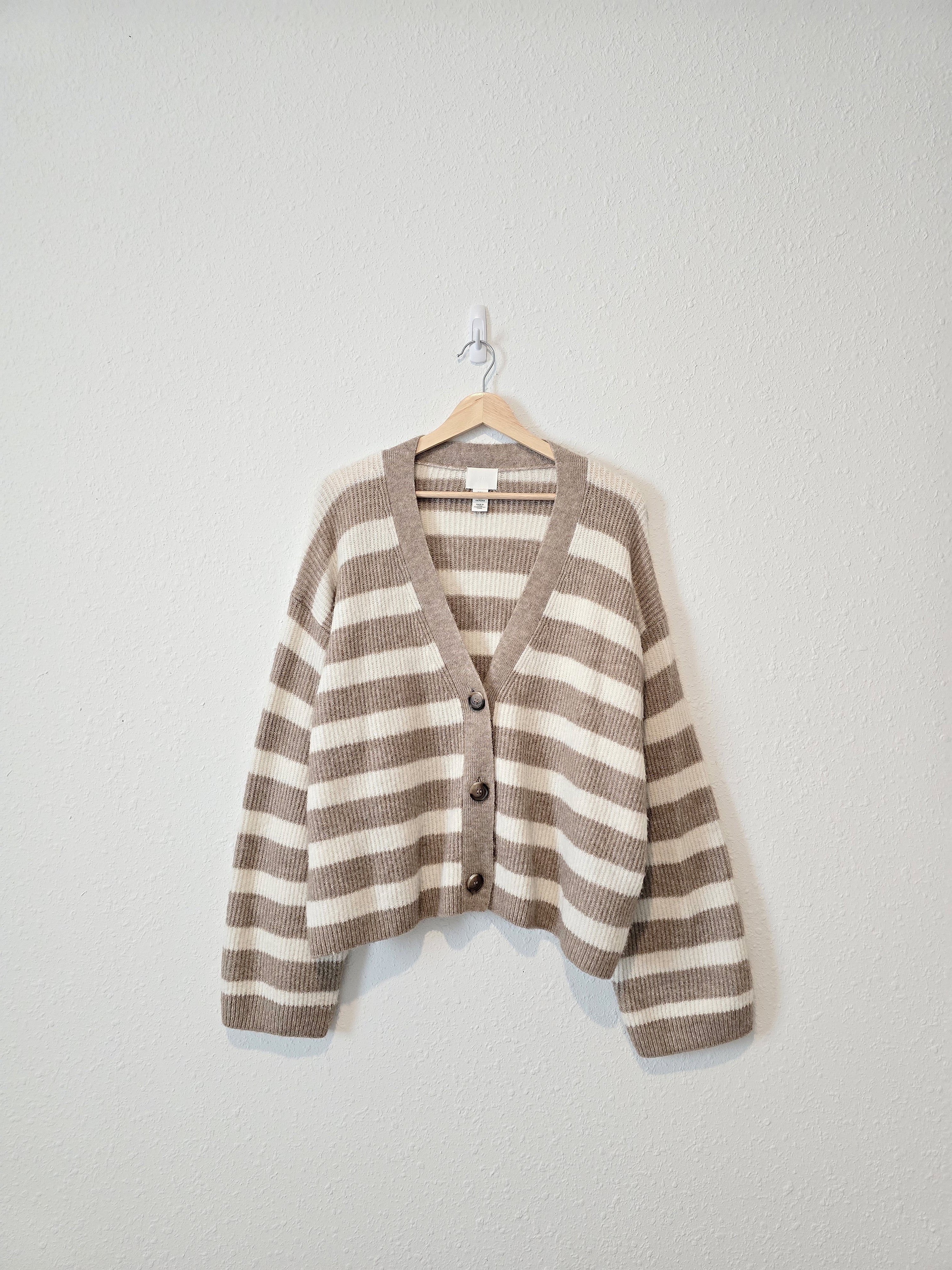 Striped V Neck Sweater (M)