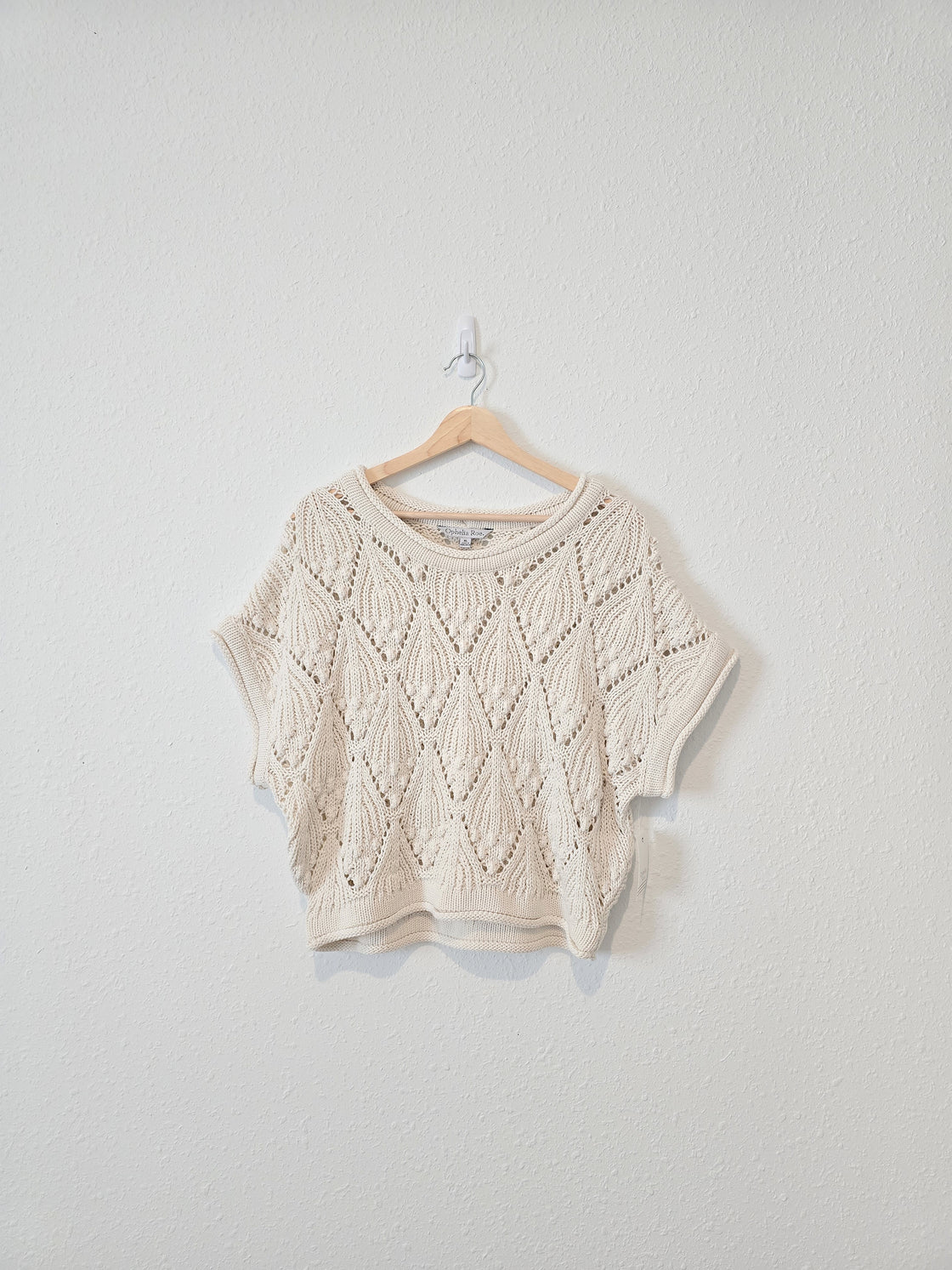 Chunky Crochet Sweater Top (XL)