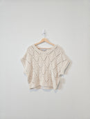 Chunky Crochet Sweater Top (XL)