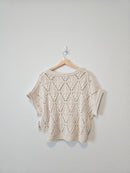 Chunky Crochet Sweater Top (XL)
