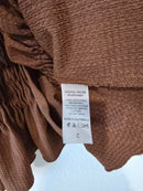 Arula Brown Smocked Top (3X)