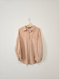 Zara 100% Linen Button Up (XL)