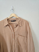Zara 100% Linen Button Up (XL)