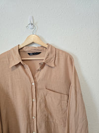 Zara 100% Linen Button Up (XL)