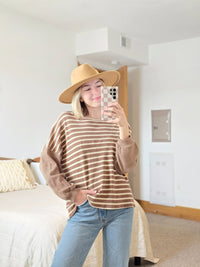 Hayden Brown Striped Tee (M)