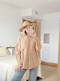 Zara 100% Linen Button Up (XL)