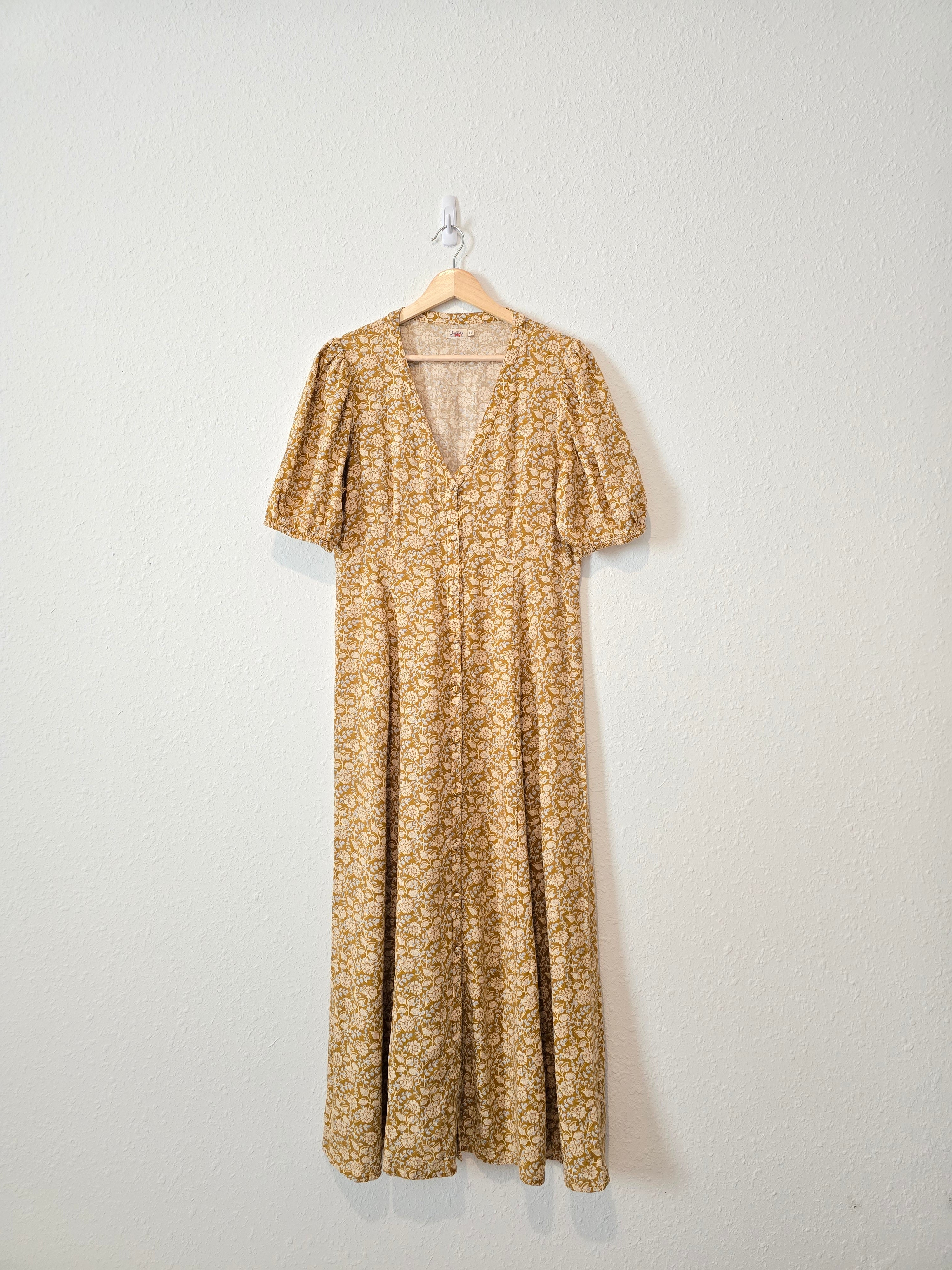 Faherty Floral Maxi Dress (S)