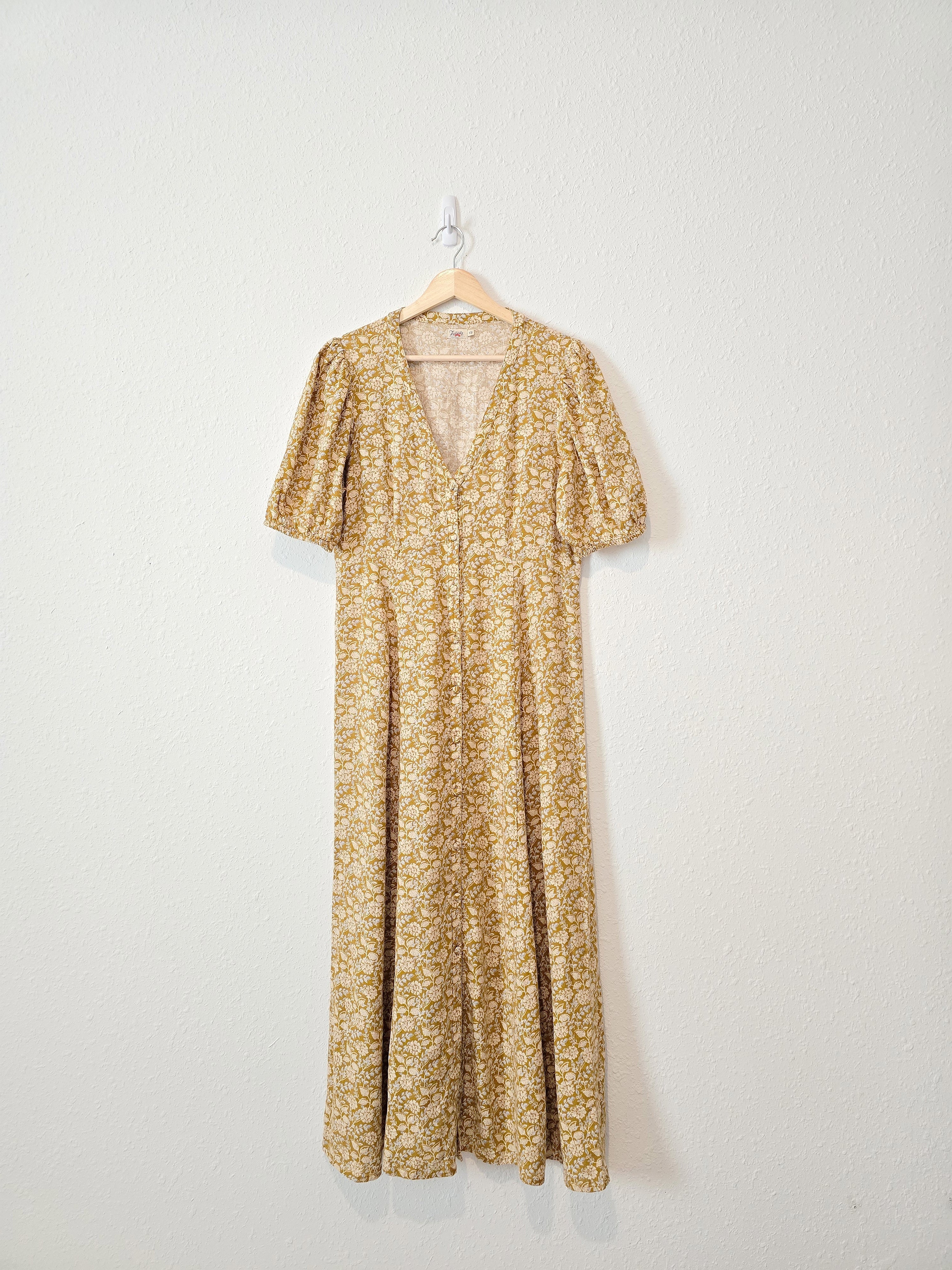 Faherty Floral Maxi Dress (S)