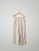Neutral Linen Wide Leg Pants (S)