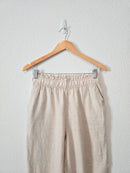 Neutral Linen Wide Leg Pants (S)