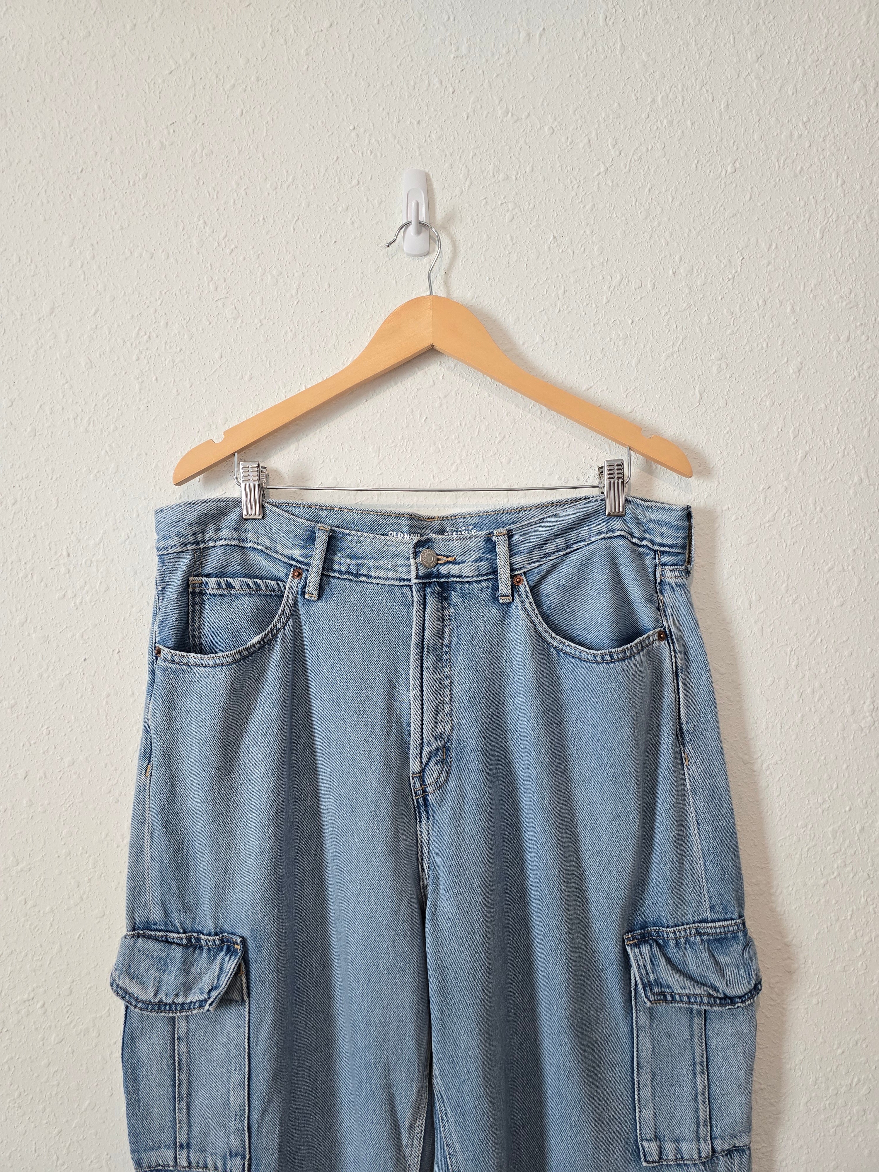 Wide Leg Cargo Jeans (16)