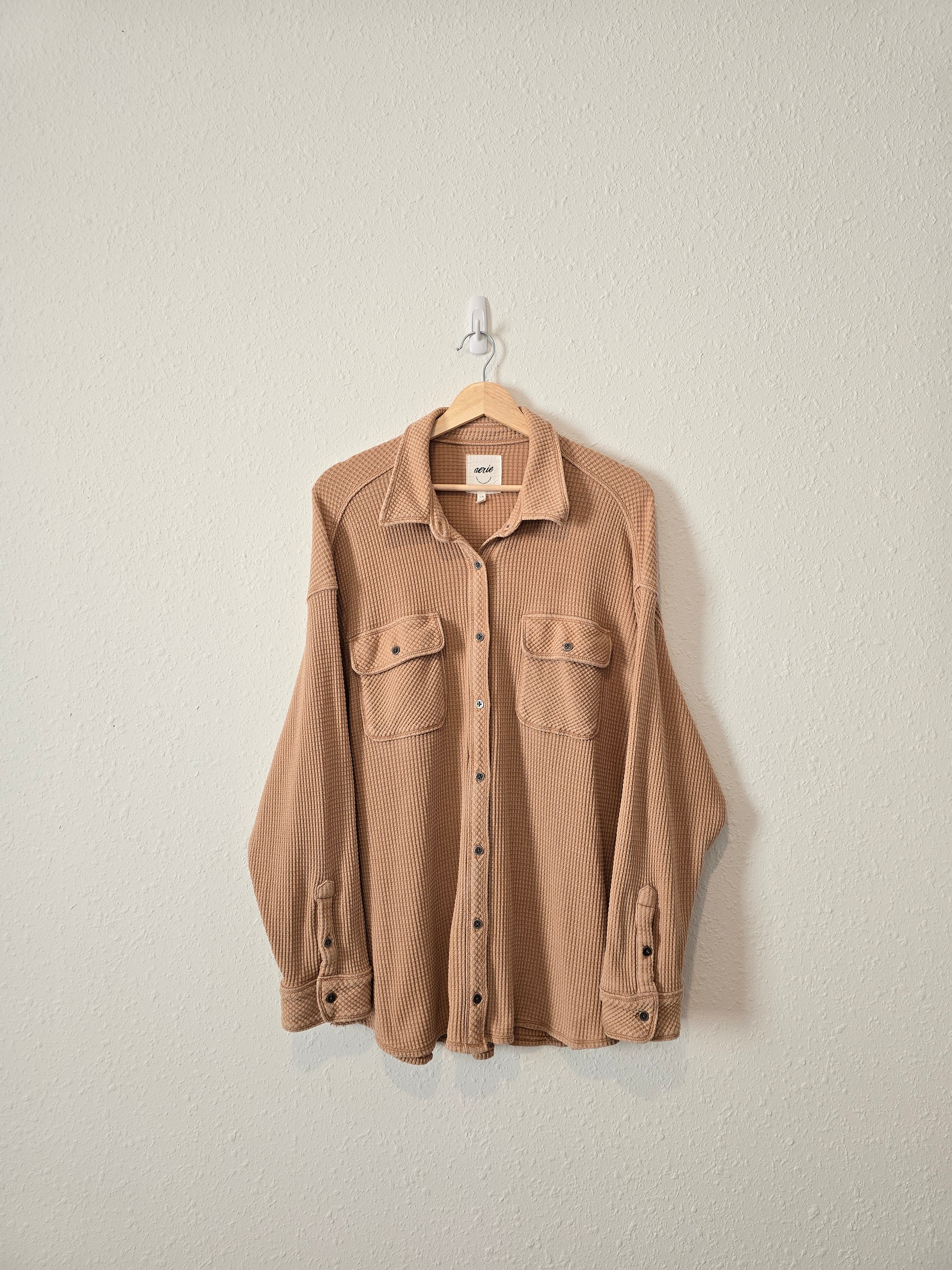 Aerie Waffle Button Up (L)