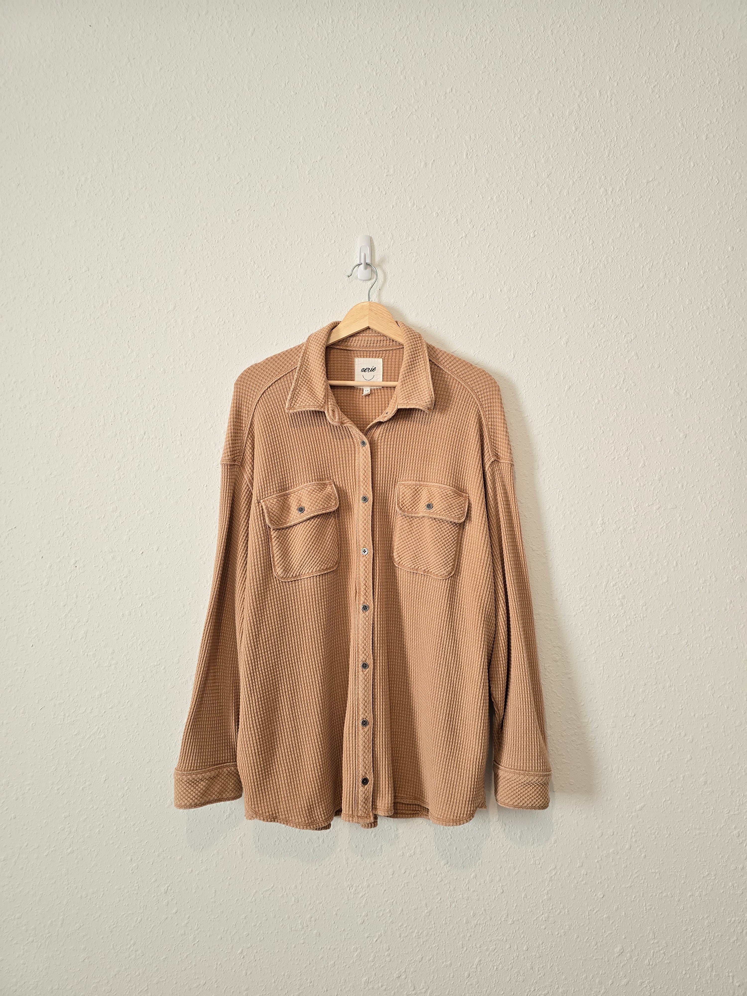 Aerie Waffle Button Up (L)