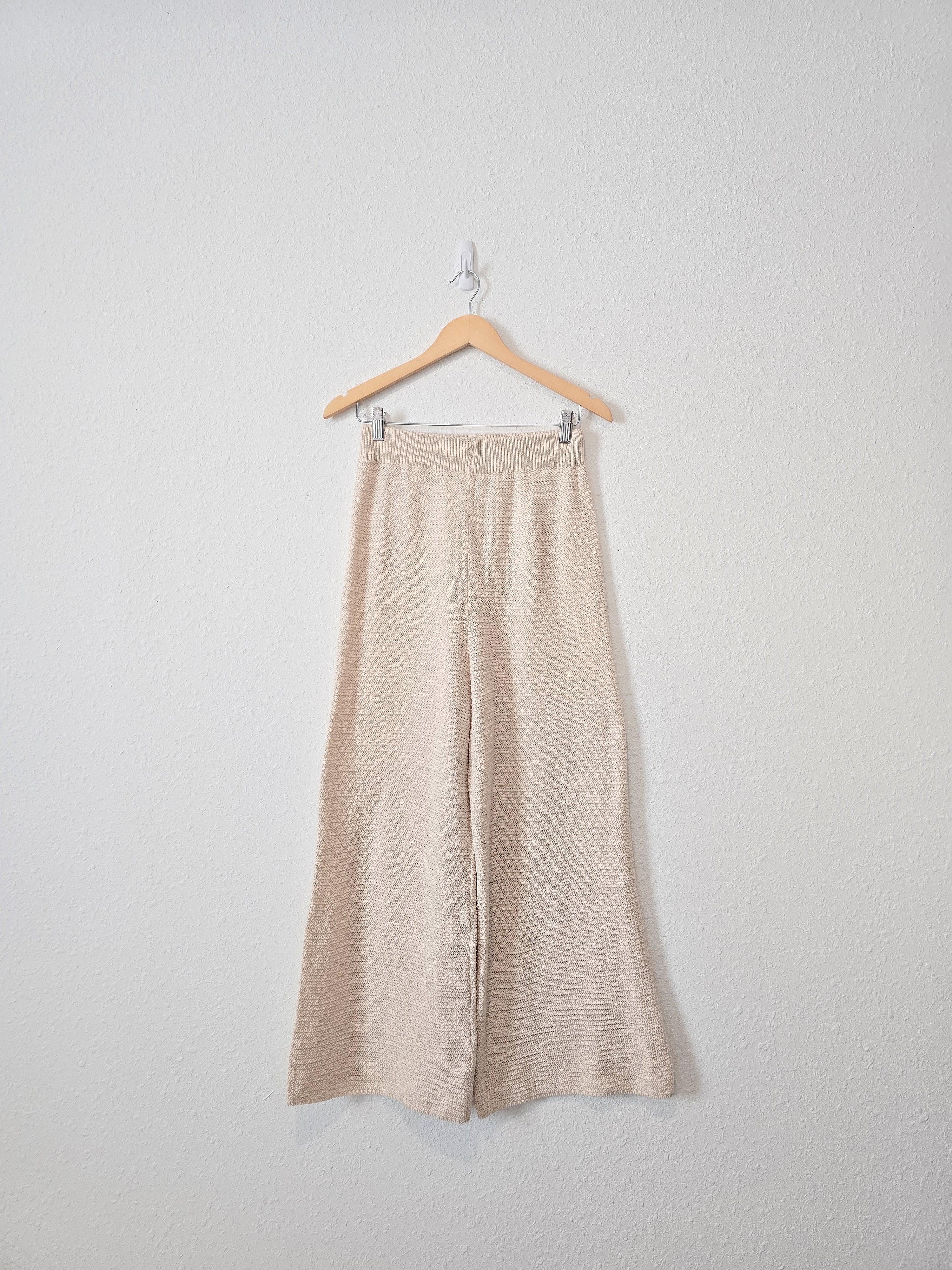Wide Leg Knit Pants (M)