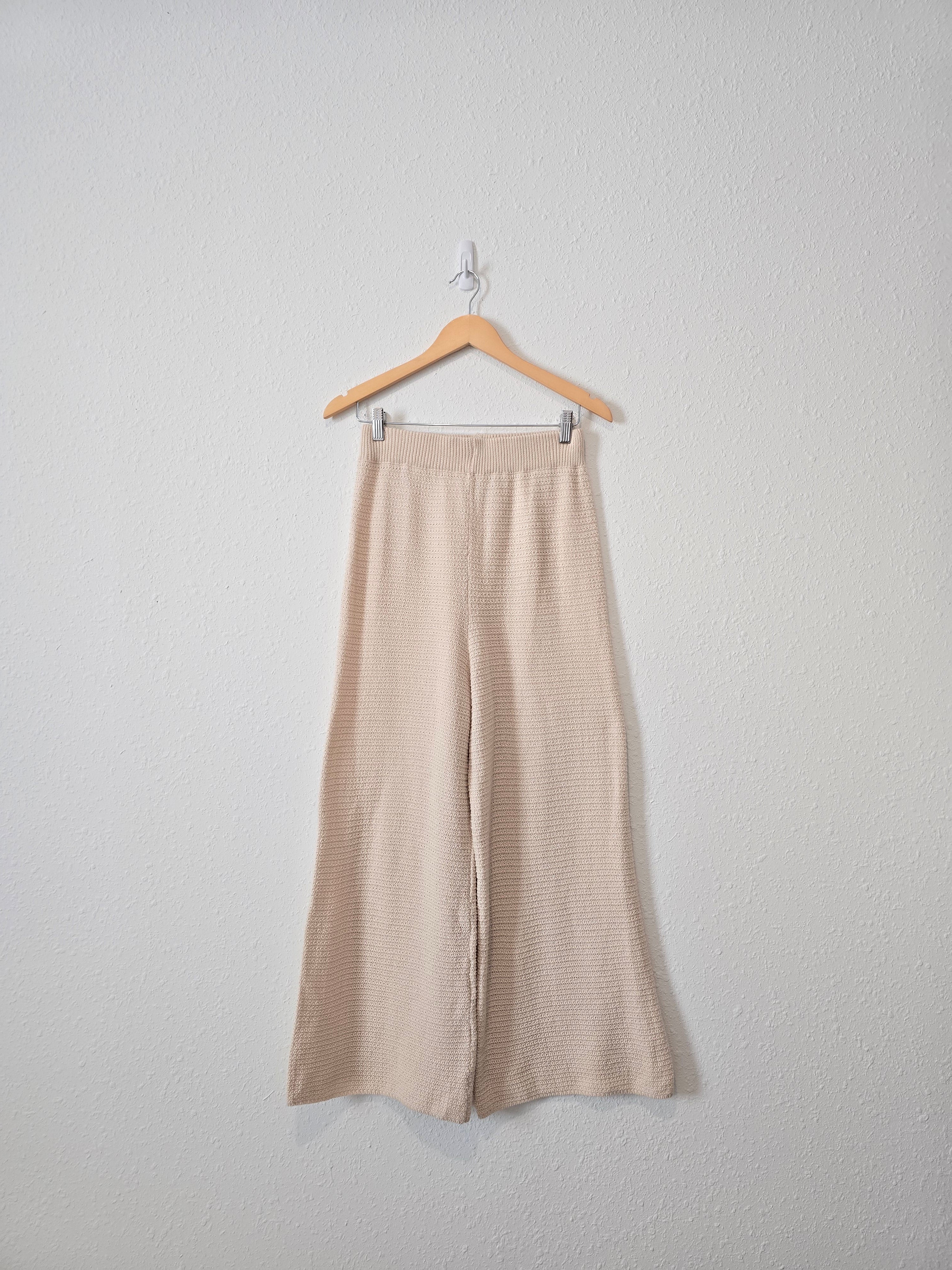 Wide Leg Knit Pants (M)