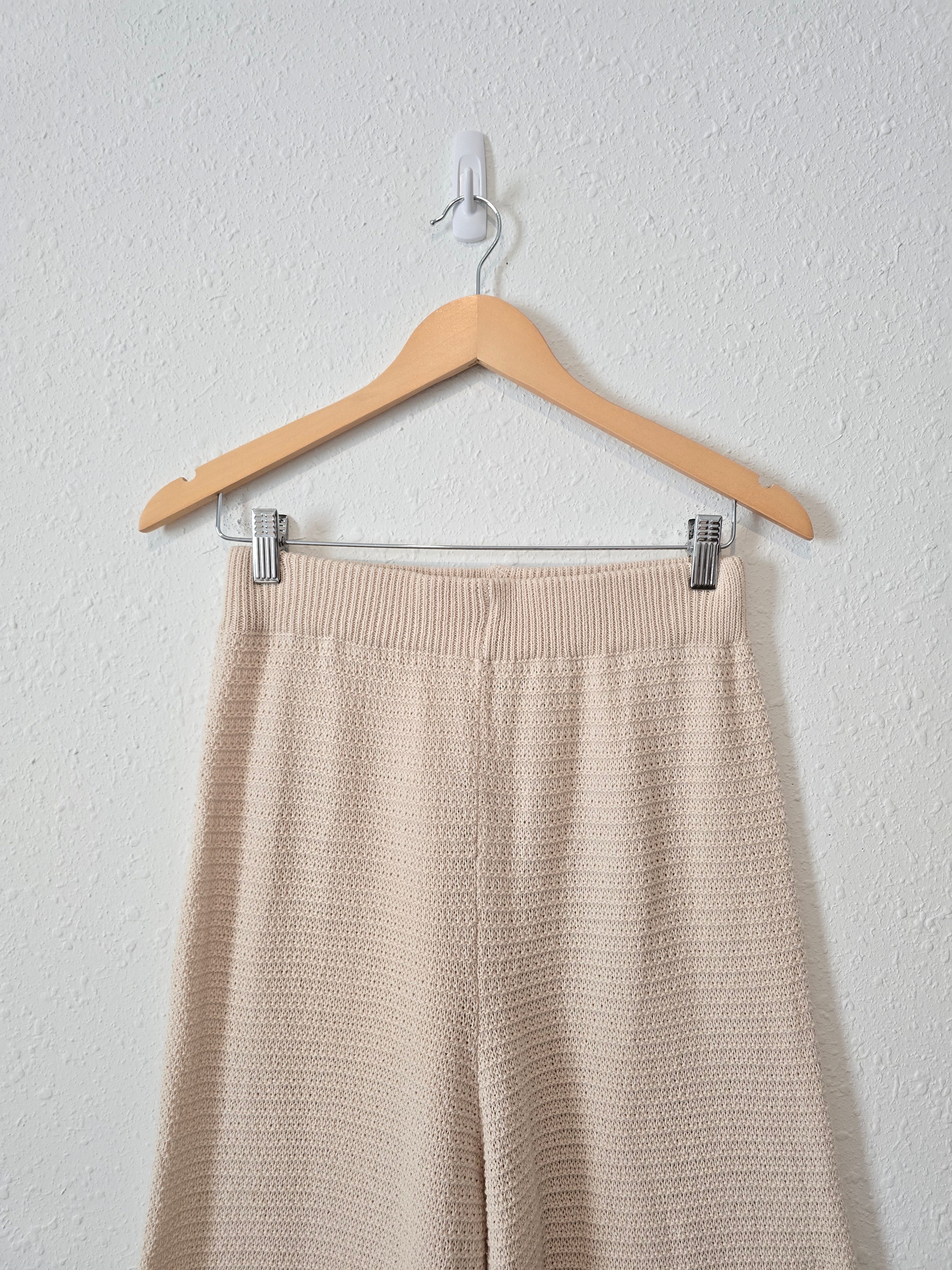 Wide Leg Knit Pants (M)