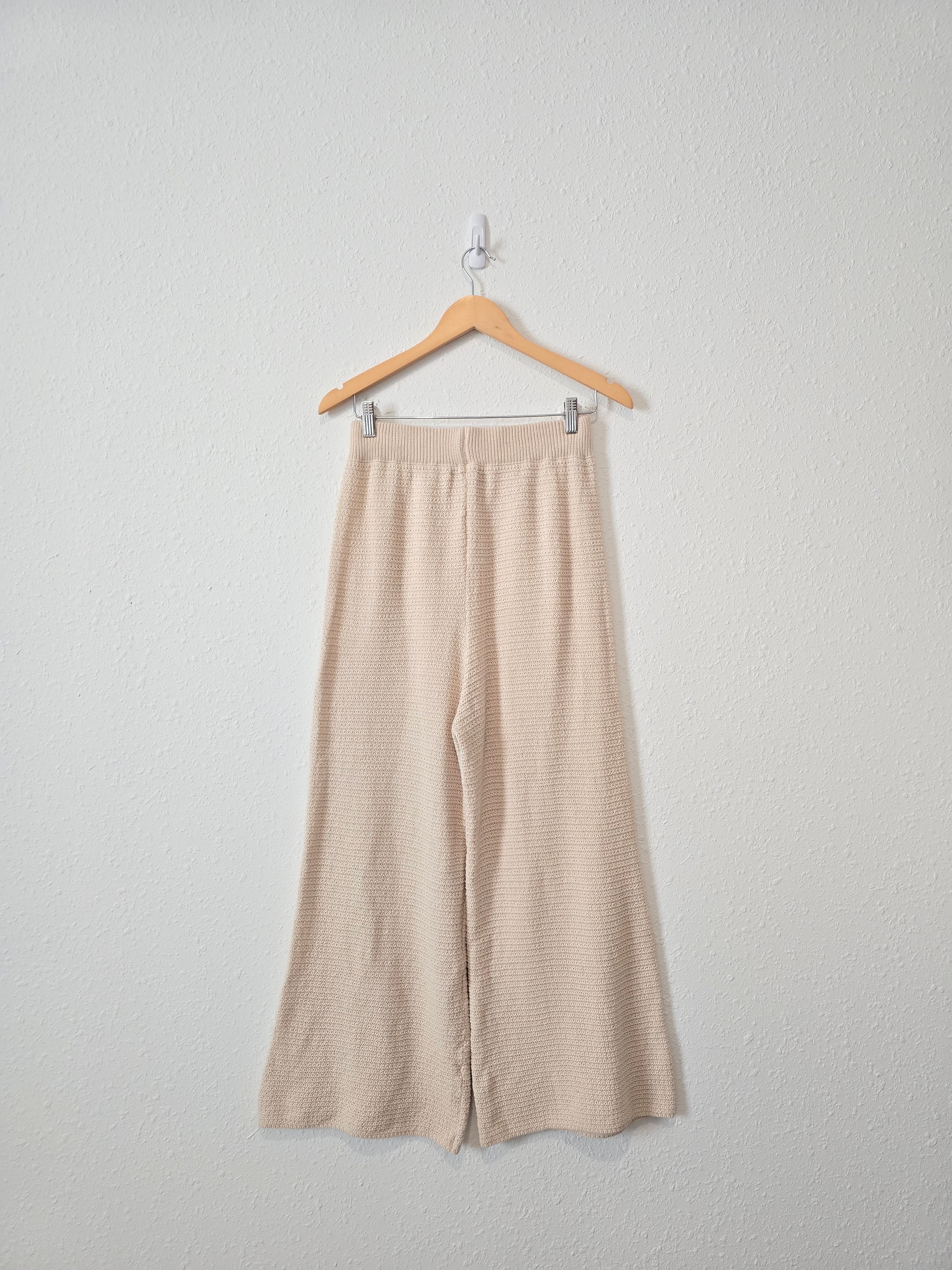 Wide Leg Knit Pants (M)