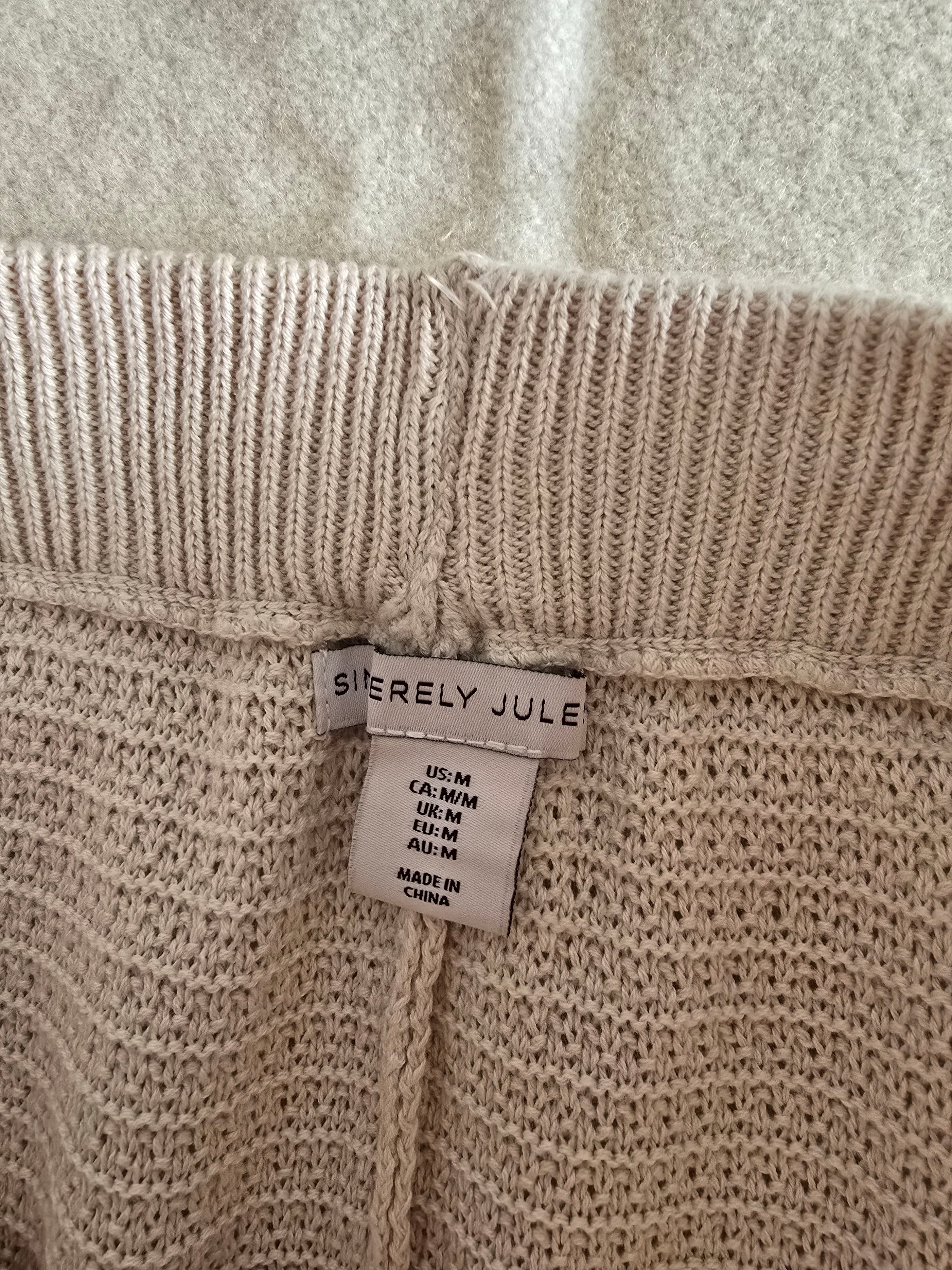 Wide Leg Knit Pants (M)