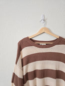 Z Supply Brown Striped Sweater (L)