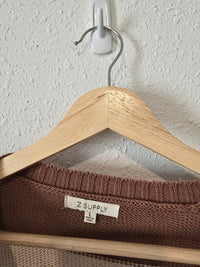 Z Supply Brown Striped Sweater (L)