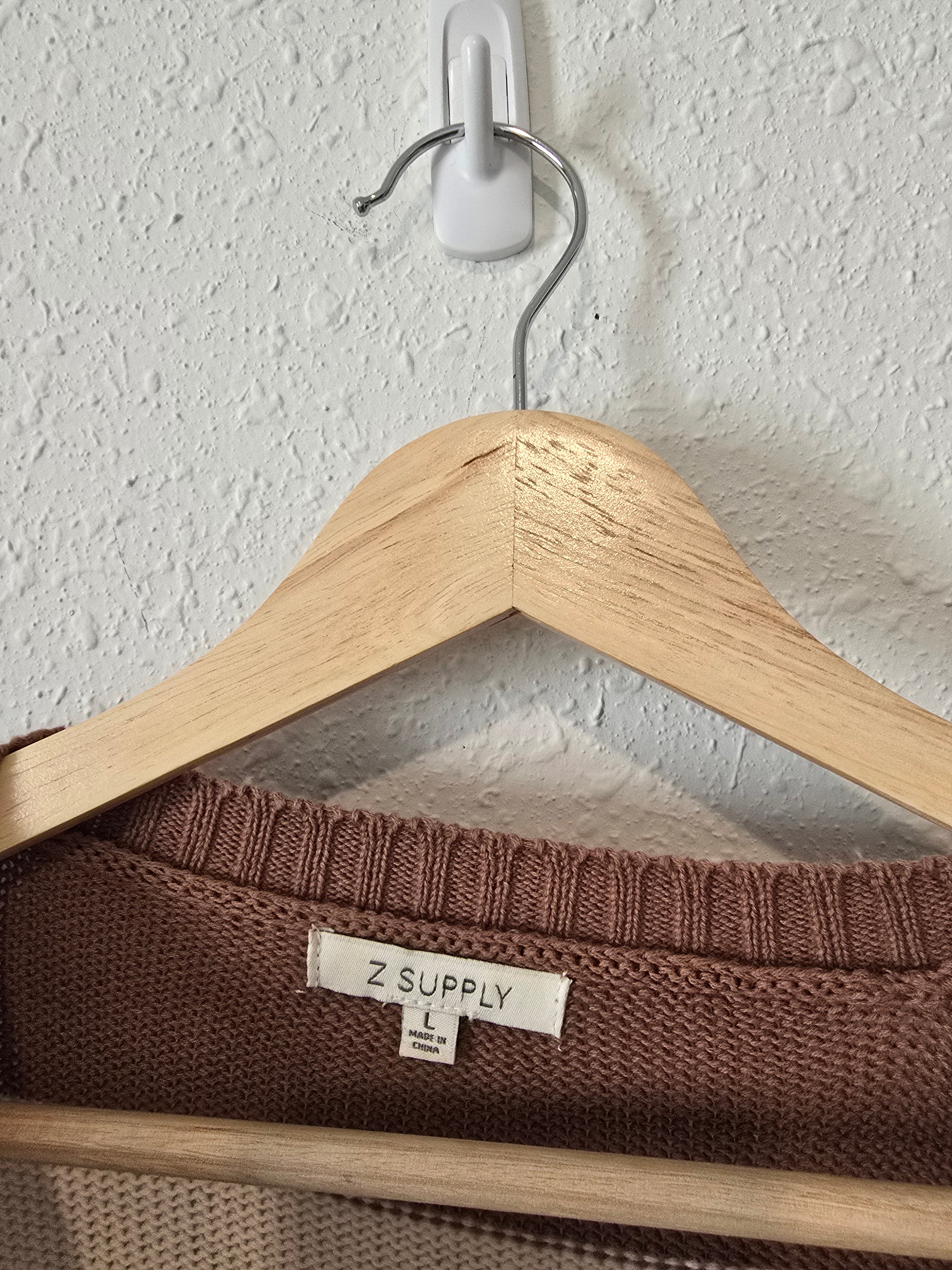 Z Supply Brown Striped Sweater (L)