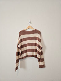 Z Supply Brown Striped Sweater (L)