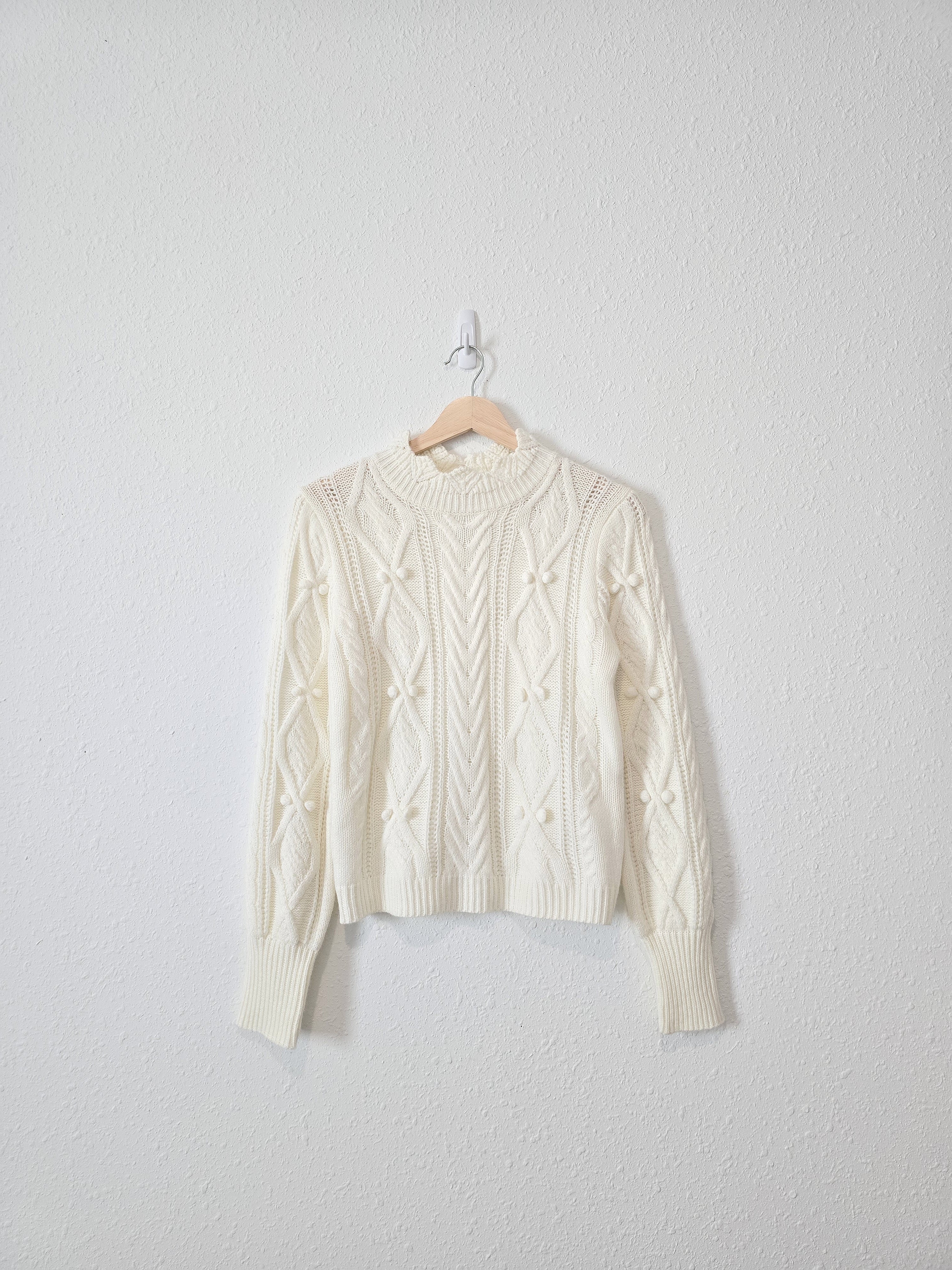 Sadie & Sage Textured Mock Sweater (M)