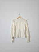 Sadie & Sage Textured Mock Sweater (M)