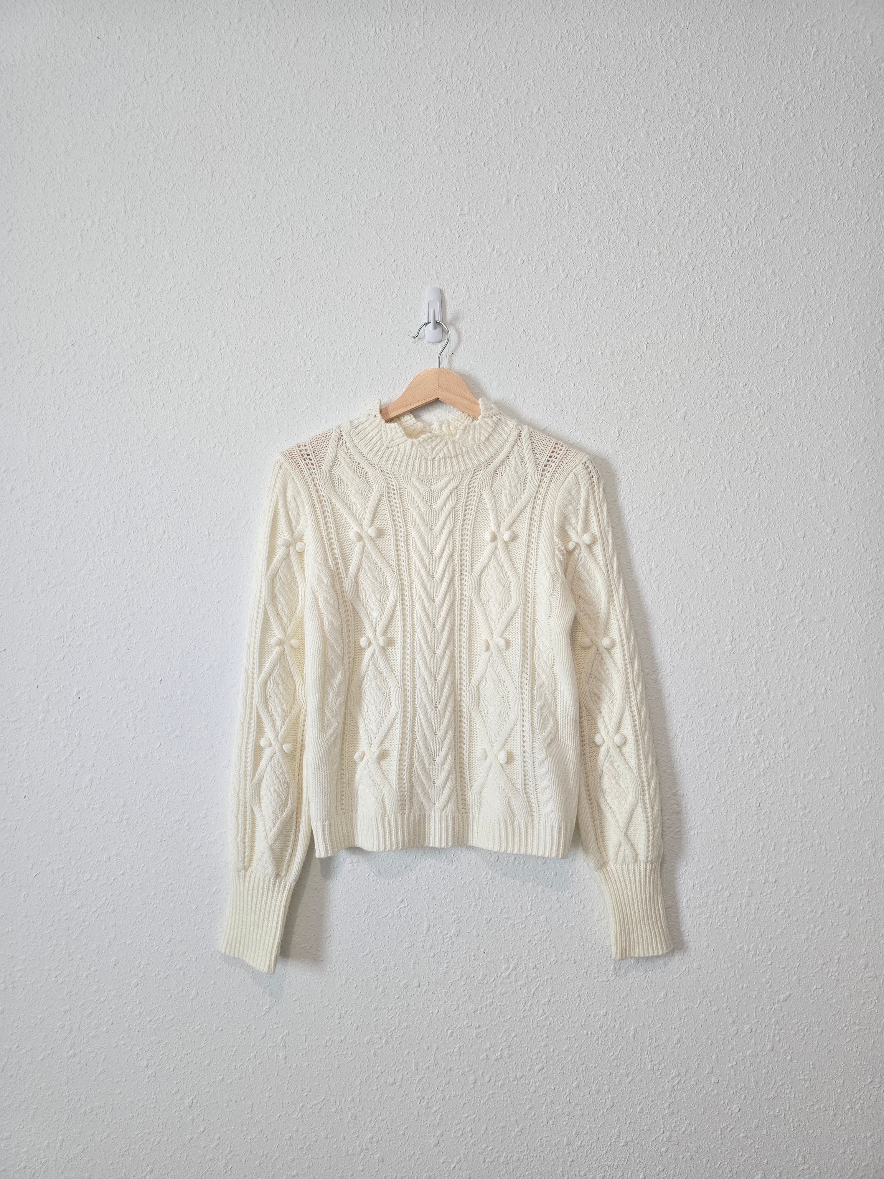 Sadie & Sage Textured Mock Sweater (M)