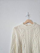 Sadie & Sage Textured Mock Sweater (M)