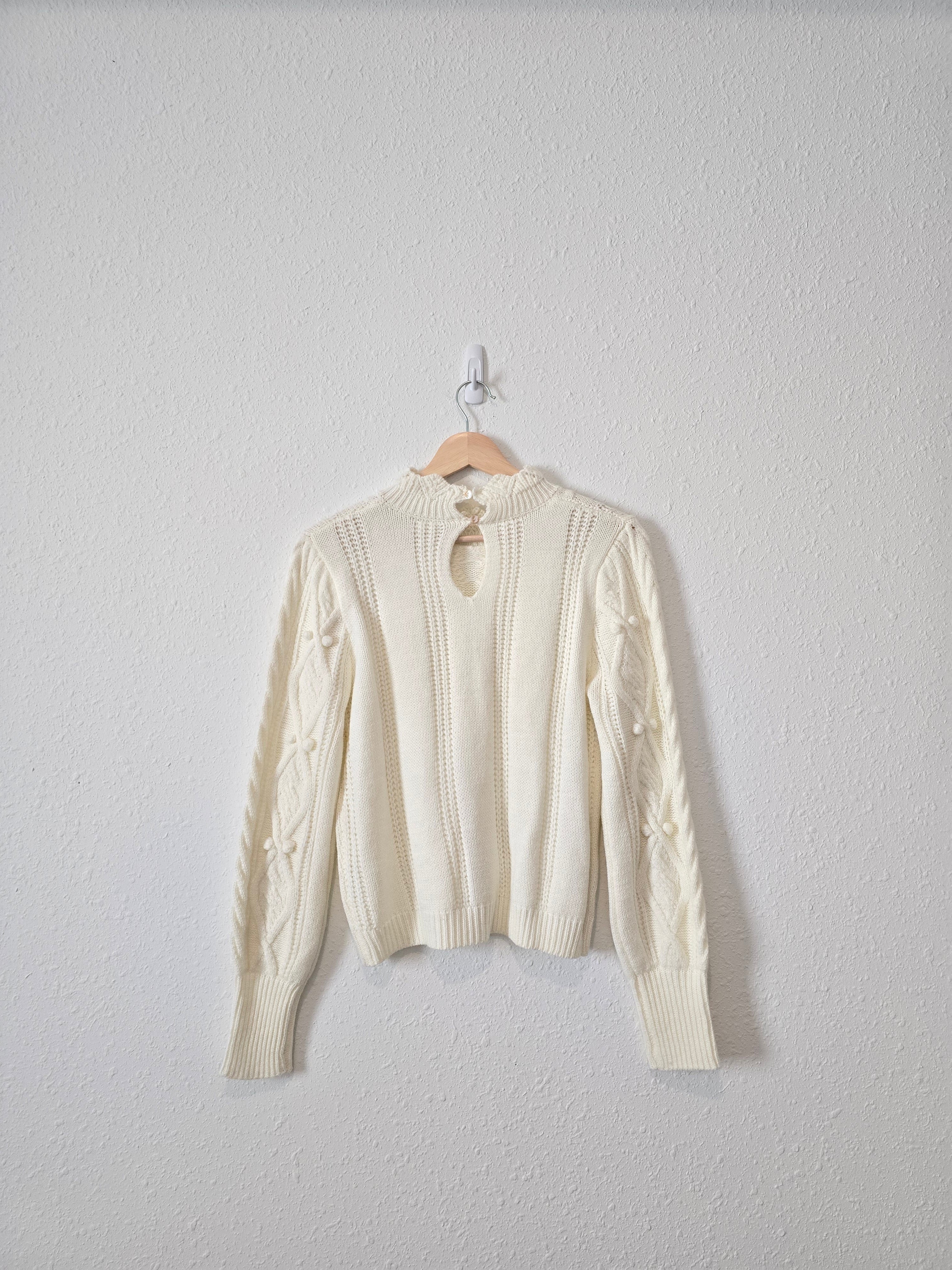 Sadie & Sage Textured Mock Sweater (M)