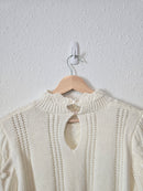 Sadie & Sage Textured Mock Sweater (M)