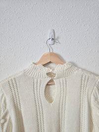 Sadie & Sage Textured Mock Sweater (M)