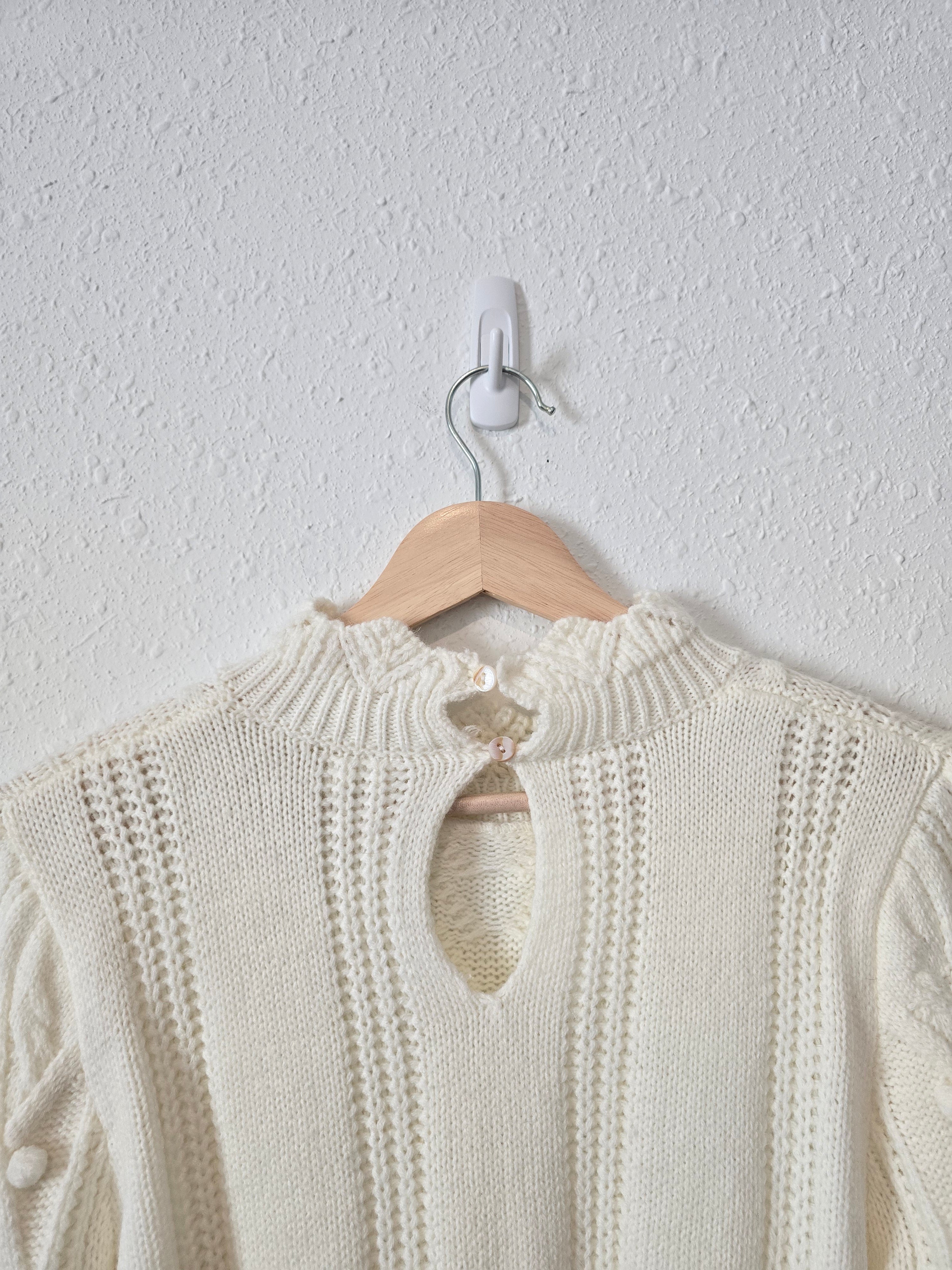 Sadie & Sage Textured Mock Sweater (M)