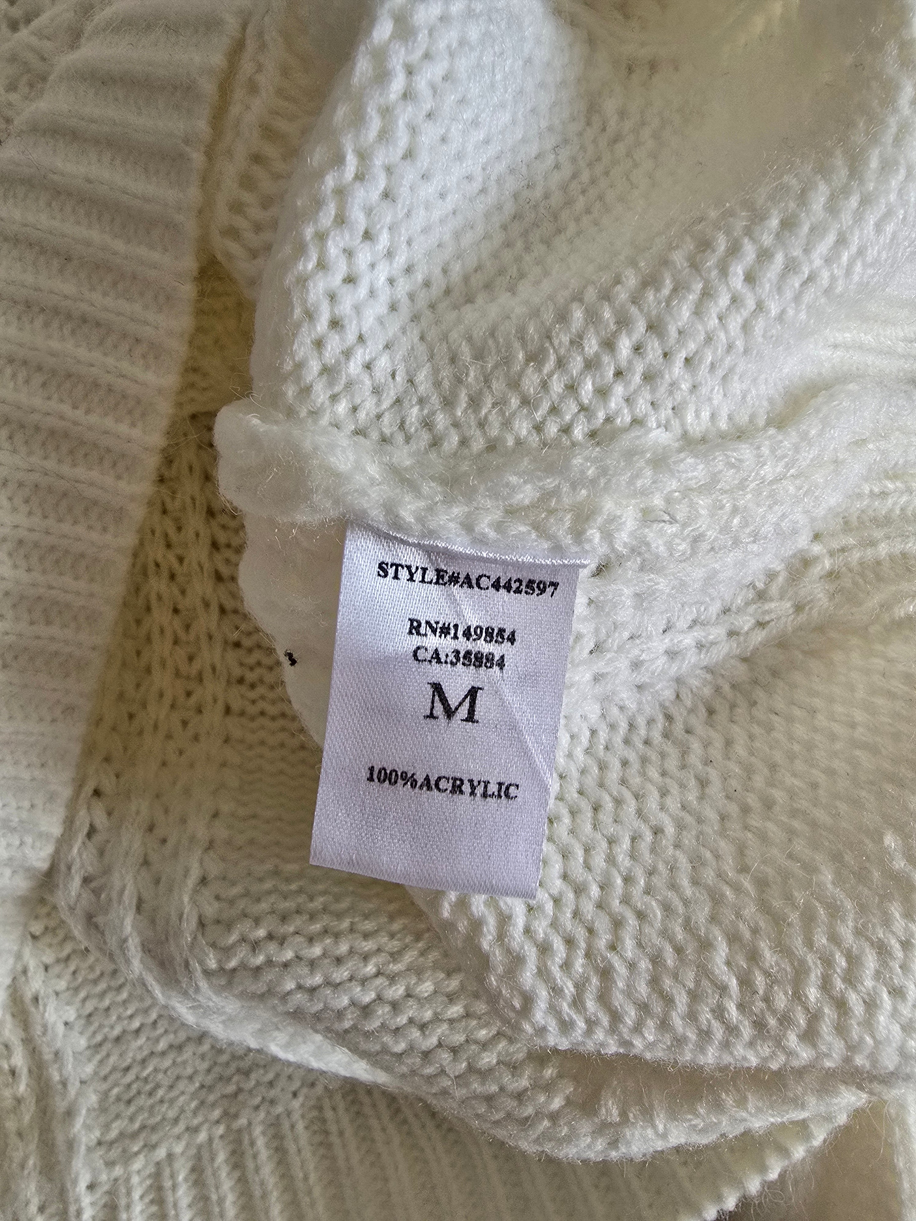 Sadie & Sage Textured Mock Sweater (M)
