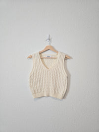Cable Knit Sweater Vest (M)