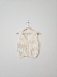 Cable Knit Sweater Vest (M)