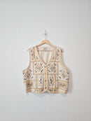Vintage Floral Embroidered Vest (1X)
