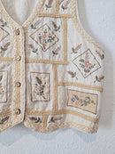 Vintage Floral Embroidered Vest (1X)