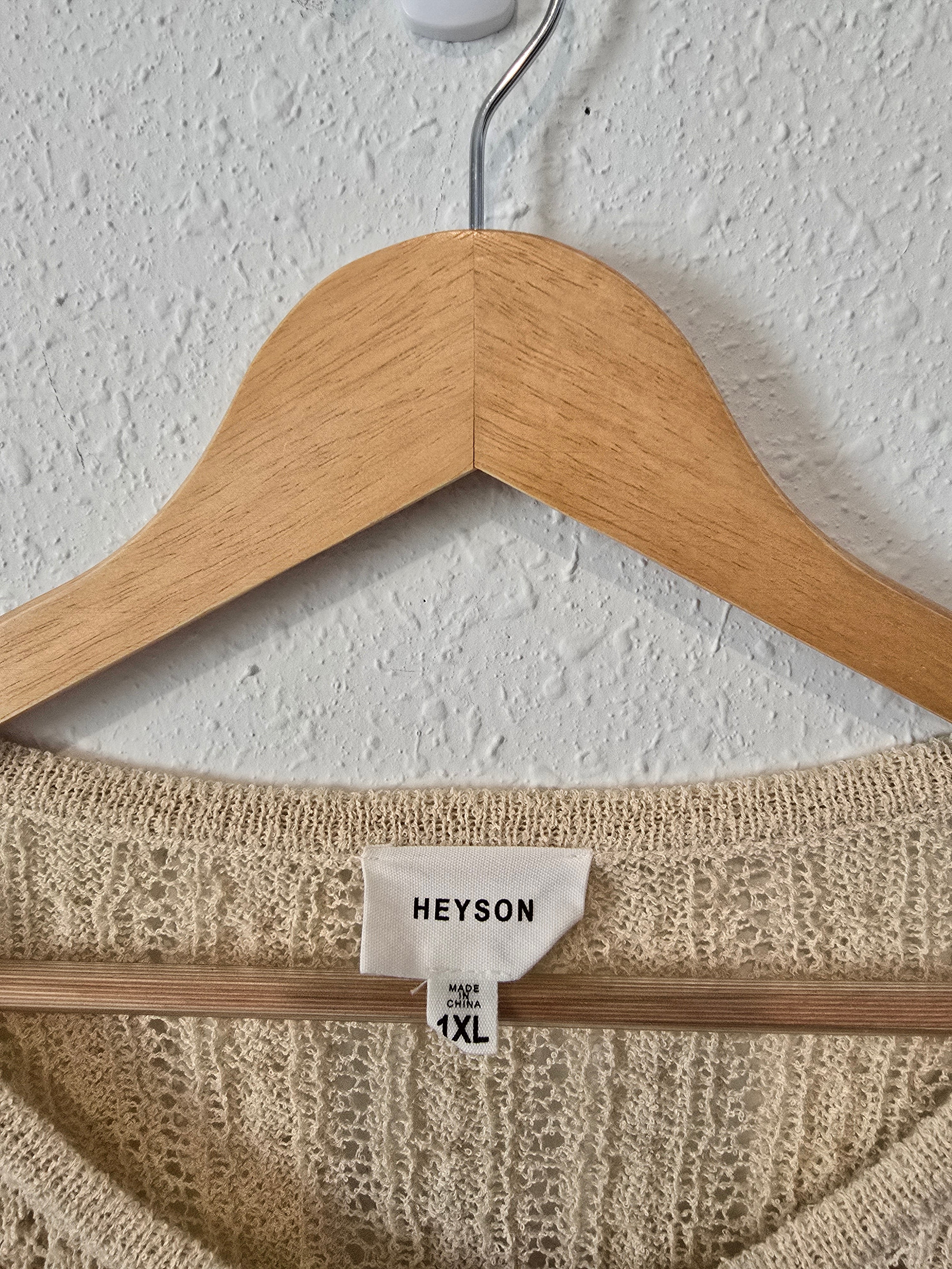 Heyson Textured Button Up Sweater (1X)