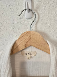 White Cotton Gauze Button Up (L)