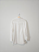 White Cotton Gauze Button Up (L)