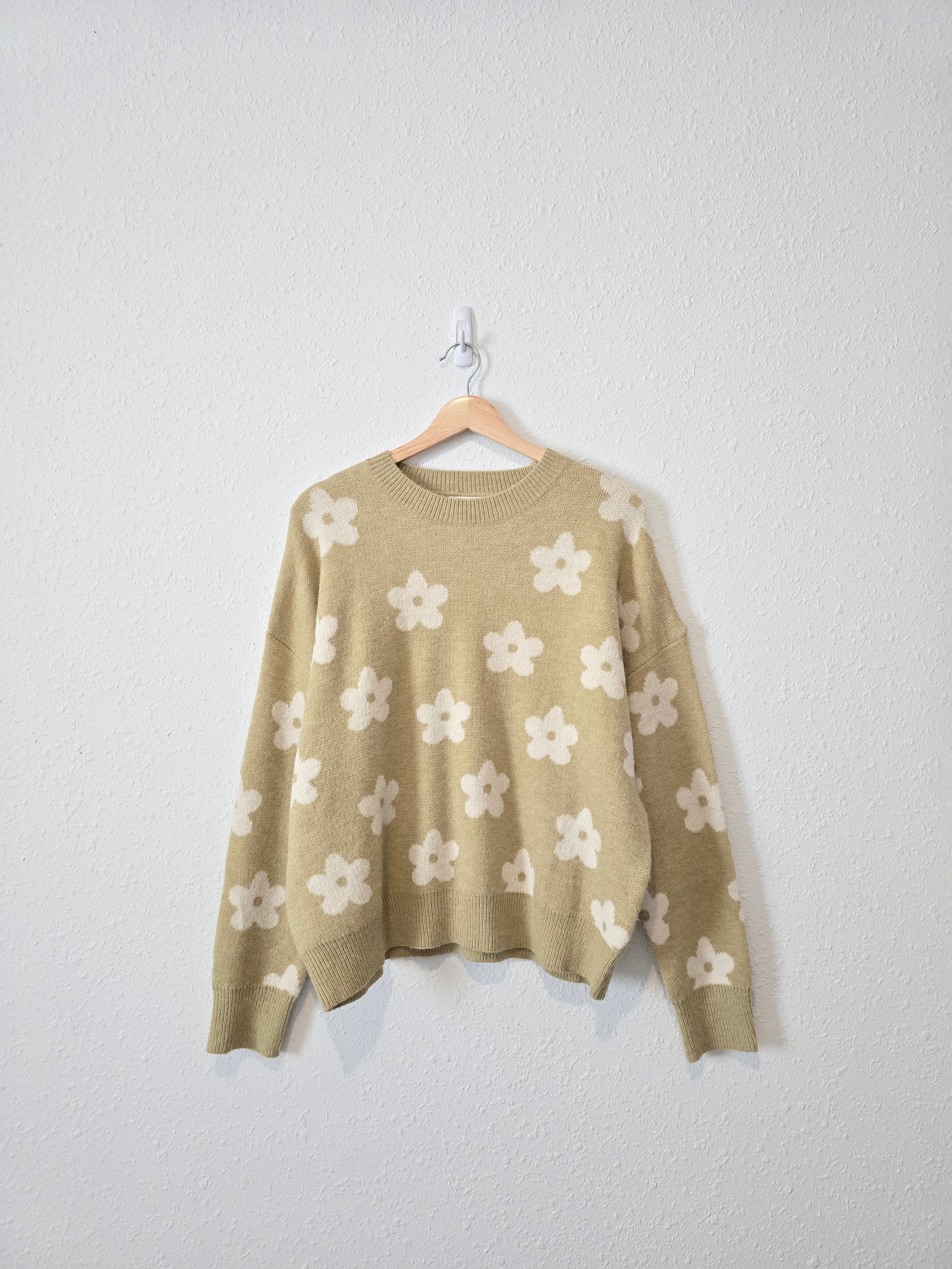 Mimosa Green Floral Sweater (S)