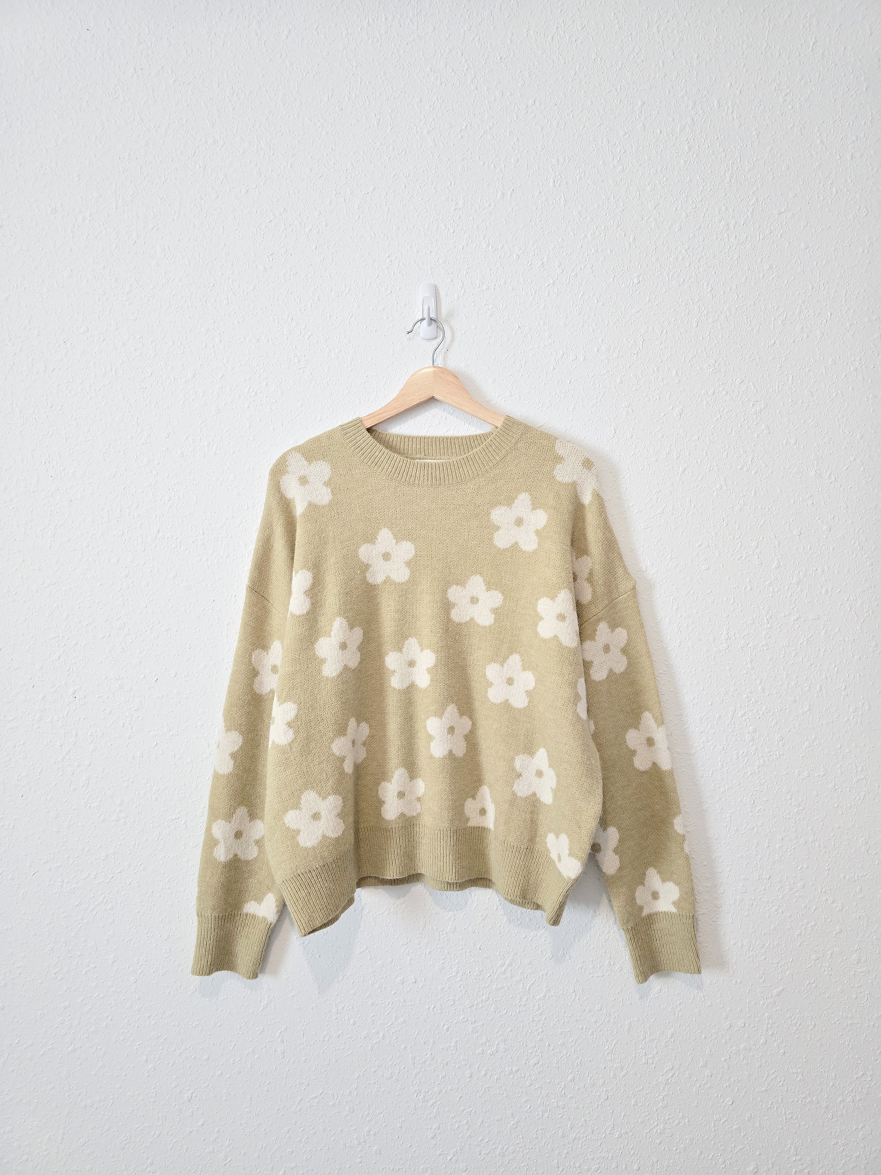 Mimosa Green Floral Sweater (S)