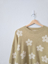 Mimosa Green Floral Sweater (S)